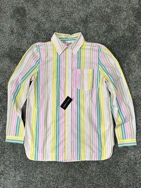 Ganni Mulit-Colored Striped Button Down Shirt